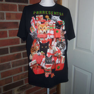 Christmas Cats PRRRESENTS T-Shirt L